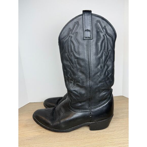 Laredo Men\'s 6691 Size 9.5D Black Leather Jacksonville Cowboy Western Boots main image 7